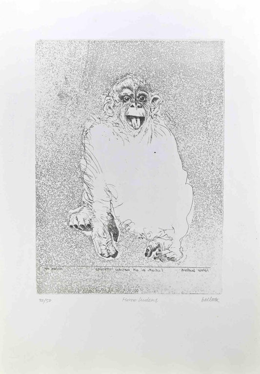 Sergio Barletta, Homo Ludens, Etching, 1991