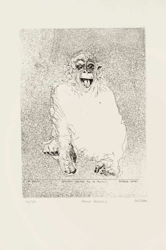 Sergio Barletta, Homo Ludens, Etching, 1991