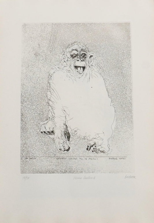 Sergio Barletta - Homo Ludens - Original Etching - 1991