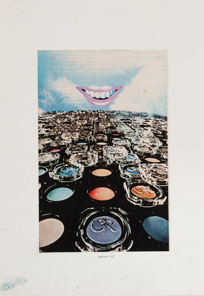 Sergio Barletta, Laughter, Original Collage, 1975