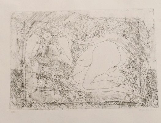 Sergio Barletta, Nude, 1972, Original Etching-ZCI-792582