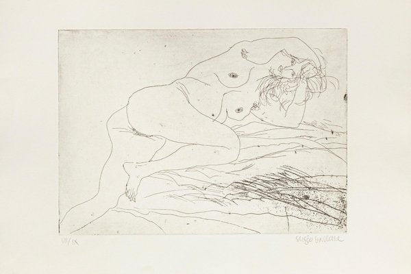 Sergio Barletta, Nude, 20th Century, Original Etching-ZCI-792585