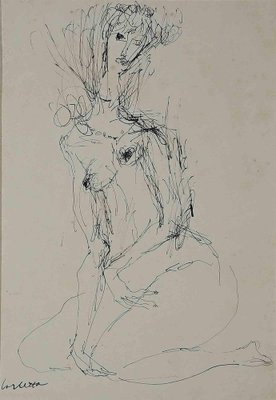 Sergio Barletta, Nude, Drawing, 1970s-ZCI-1770137