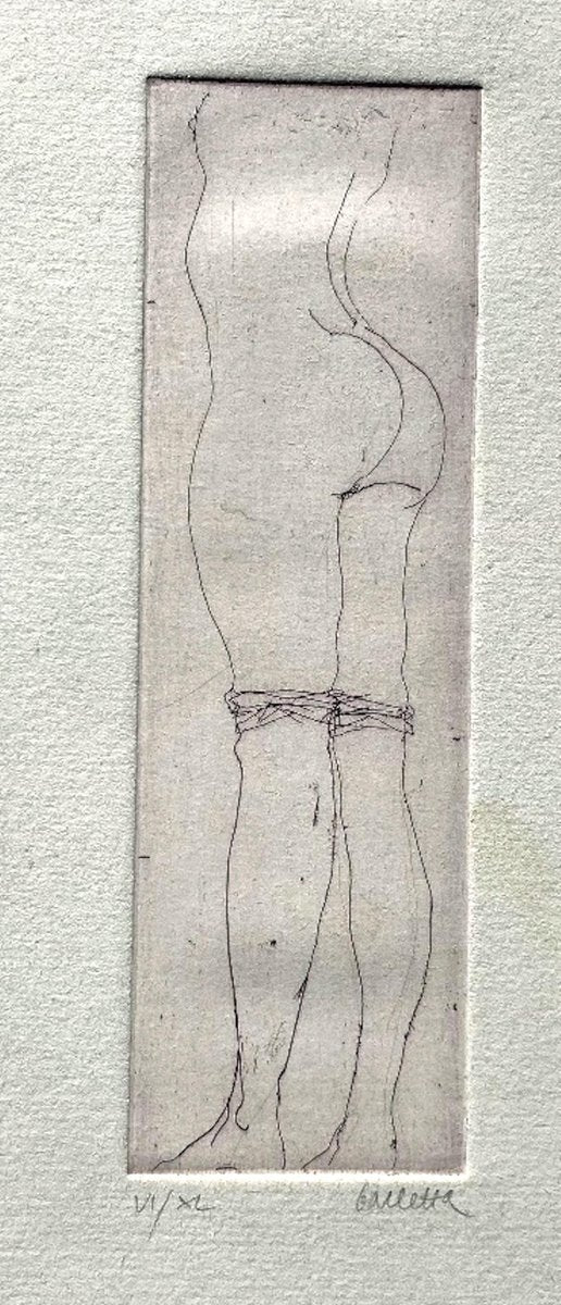 Sergio Barletta - Nude - Original Etching on Paper - 1970s