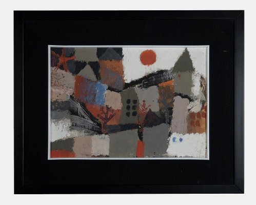 Sergio Barletta, Winter Landscape, Tempera and Watercolor, 1970s, Framed-ZCI-1422435