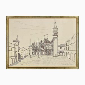 Sergio Mari, St Mark's Square, Venice, Lithograph, 1989-ZCI-1437048