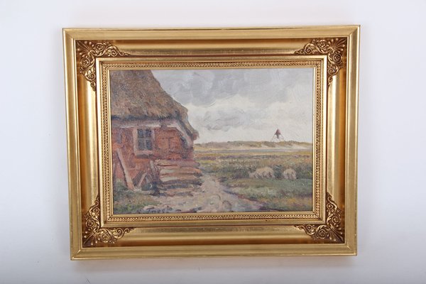 Sergius Frost, Landscape Painting, 1950s, Oil on Canvas, Framed-DQ-1294856