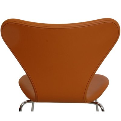 Series Seven Chair Model 3107 in Brown Leather by Arne Jacobsen for Fritz Hansen, 2000s-MTD-1769501