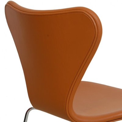 Series Seven Chair Model 3107 in Brown Leather by Arne Jacobsen for Fritz Hansen, 2000s-MTD-1769501