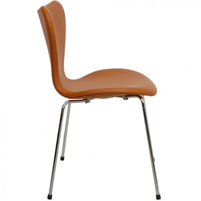 Series Seven Chair Model 3107 in Brown Leather by Arne Jacobsen for Fritz Hansen, 2000s-MTD-1769501