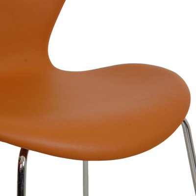 Series Seven Chair Model 3107 in Brown Leather by Arne Jacobsen for Fritz Hansen, 2000s-MTD-1769501