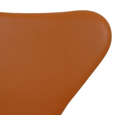 Series Seven Chair Model 3107 in Brown Leather by Arne Jacobsen for Fritz Hansen, 2000s-MTD-1769501