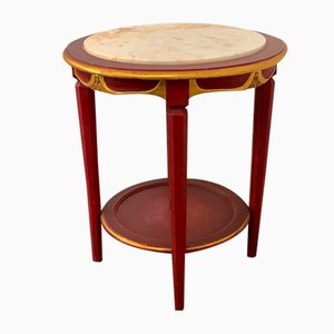 Servant Lacquered Coffee Table with Marble Top-IJR-1186531