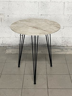 Service Table with White Marble Top, 1950s-JHL-1716349