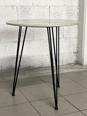 Service Table with White Marble Top, 1950s-JHL-1716349