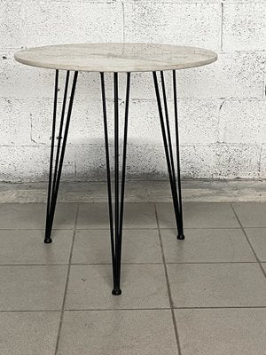 Service Table with White Marble Top, 1950s-JHL-1716349