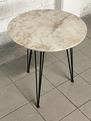 Service Table with White Marble Top, 1950s-JHL-1716349