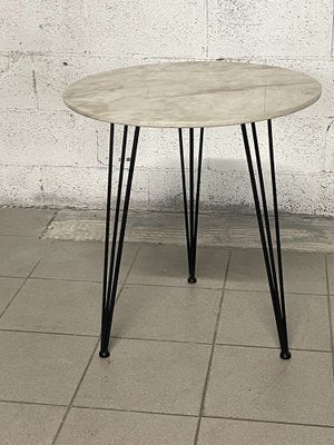 Service Table with White Marble Top, 1950s-JHL-1716349