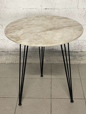 Service Table with White Marble Top, 1950s-JHL-1716349