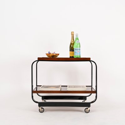 Serving Bar Cart in Walnut by Gino Maggioni, 1930s-JDR-1768108