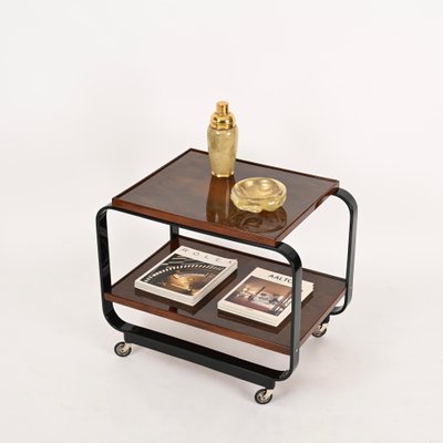 Serving Bar Cart in Walnut by Gino Maggioni, 1930s-JDR-1768108