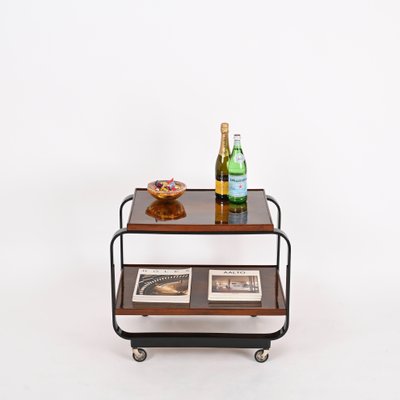 Serving Bar Cart in Walnut by Gino Maggioni, 1930s-JDR-1768108