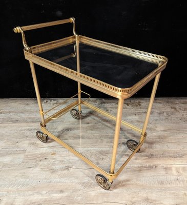 Serving Cart in Brass and Gilded Bronze, 1970s-IBO-1706579