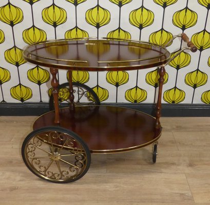 Serving Cart in Brass, Resopal and Rosewood, 1960s-AFE-1791752