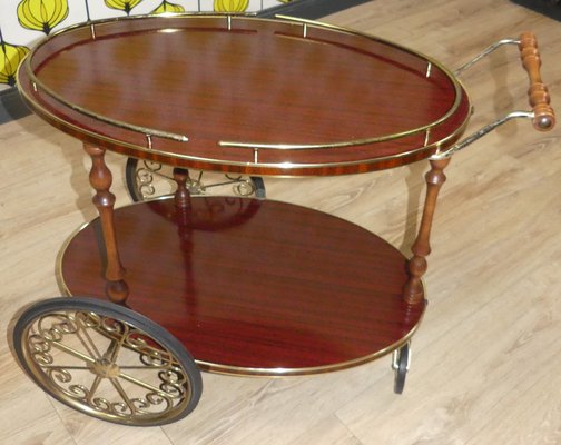 Serving Cart in Brass, Resopal and Rosewood, 1960s-AFE-1791752