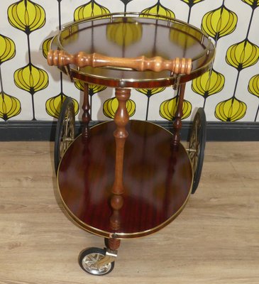 Serving Cart in Brass, Resopal and Rosewood, 1960s-AFE-1791752