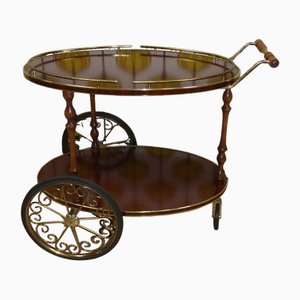 Serving Cart in Brass, Resopal and Rosewood, 1960s-AFE-1791752