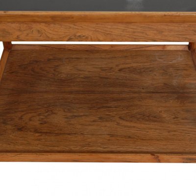 Serving Table in Rosewood with Black Table Top-MTD-1400239