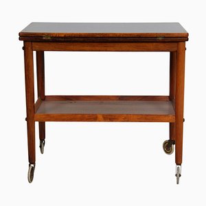 Serving Table in Rosewood with Black Top, 1960s-MTD-1400240