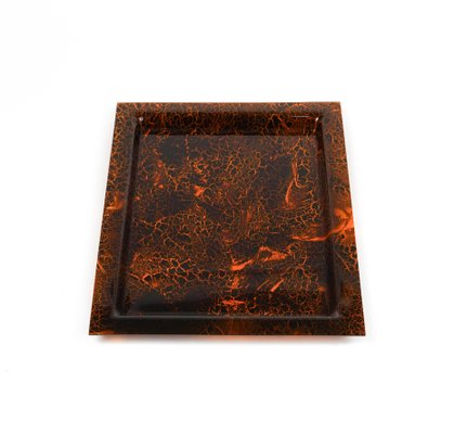 Serving Tray in Effect Tortoiseshell Acrylic Glass in the style of Christian Dior, Italy, 1970s-LYQ-1741996