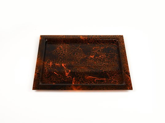 Serving Tray in Effect Tortoiseshell Acrylic Glass in the style of Christian Dior, Italy, 1970s-LYQ-1741996