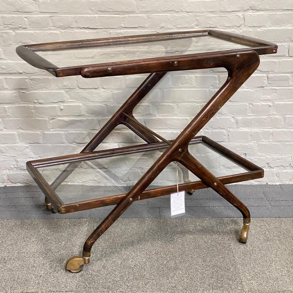 Serving Trolley attributed to Cesare Lacca, Italy, 1950s