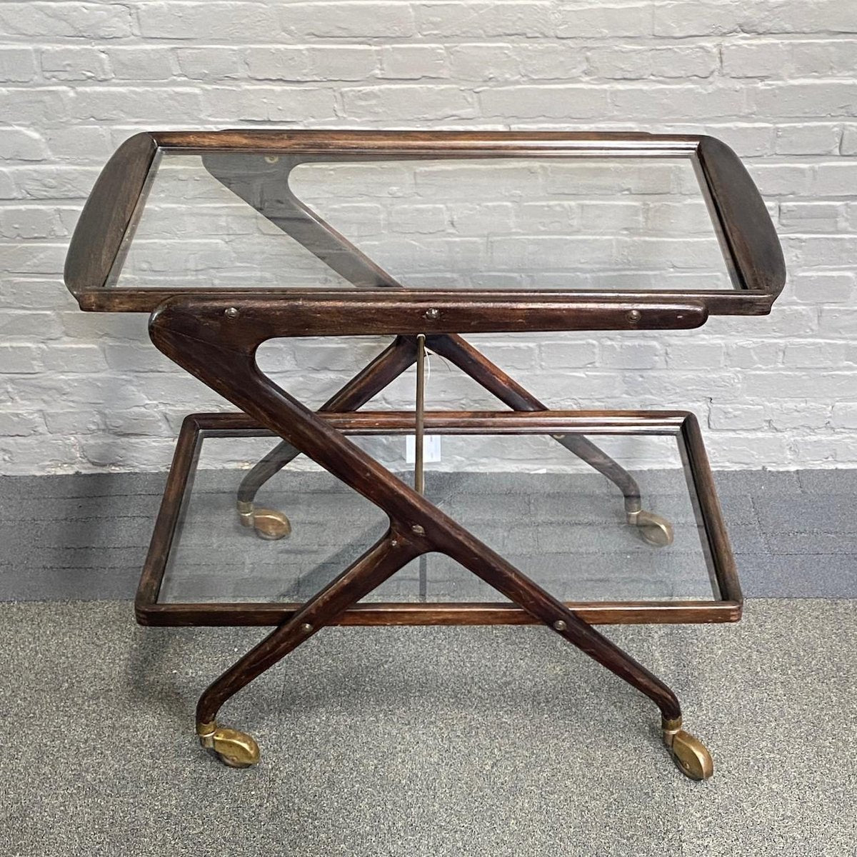 Serving Trolley attributed to Cesare Lacca, Italy, 1950s