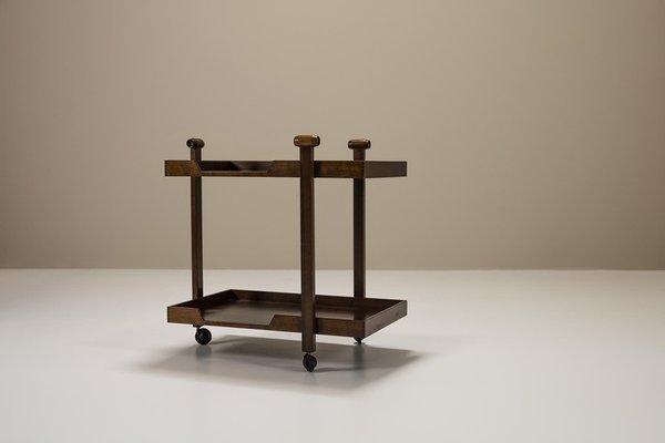 Serving Trolley Model CR20 in Mahogany by Franco Albini & Franca Helg for Poggi, Italy, 1958-UQV-1779616