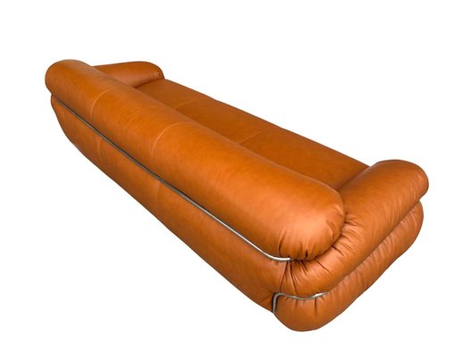 Sesann Leather Sofa by Gianfranco Frattini for Cassina, 1972-KKZ-2036636