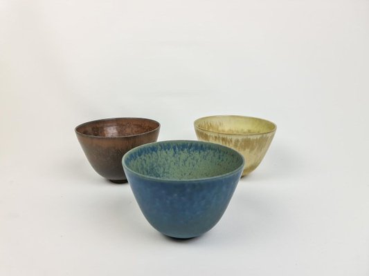 Set of 3 Mid-Century Bowls Rörstrand Gunnar Nylund, Sweden, 1950s-UYK-806991