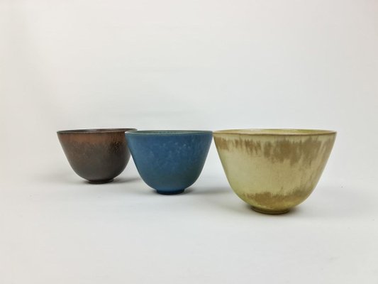 Set of 3 Mid-Century Bowls Rörstrand Gunnar Nylund, Sweden, 1950s-UYK-806991