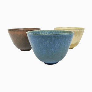 Set of 3 Mid-Century Bowls Rörstrand Gunnar Nylund, Sweden, 1950s-UYK-806991