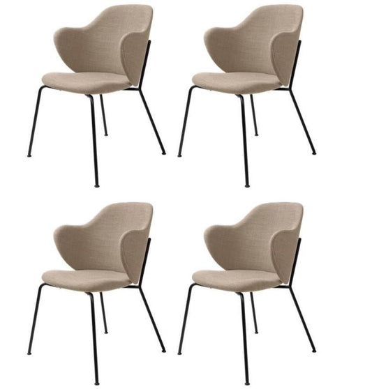 Set of 4 Beige Fiord Chairs by Lassen, Set of 4