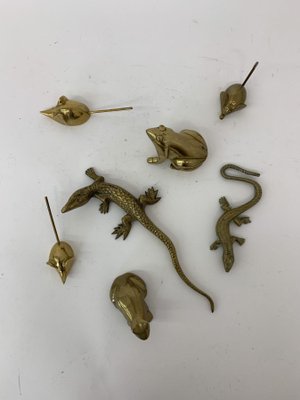 Set of Brass Animals, 1970s-BGP-1082039