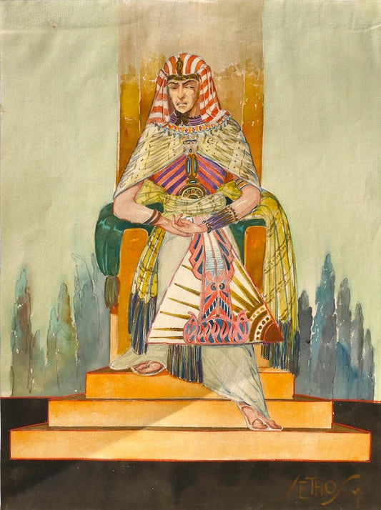 Setho - Original Watercolor by Unknown Master - 1920s 1923 ca.