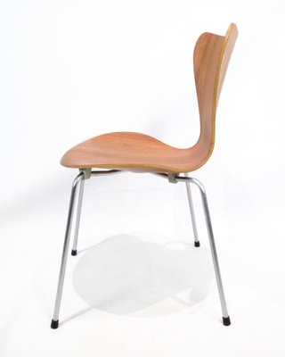 Seven Chairs in Teak Wood attributed to Arne Jacobsen and Fritz Hansen, 1960s, Set of 4-UY-1816950