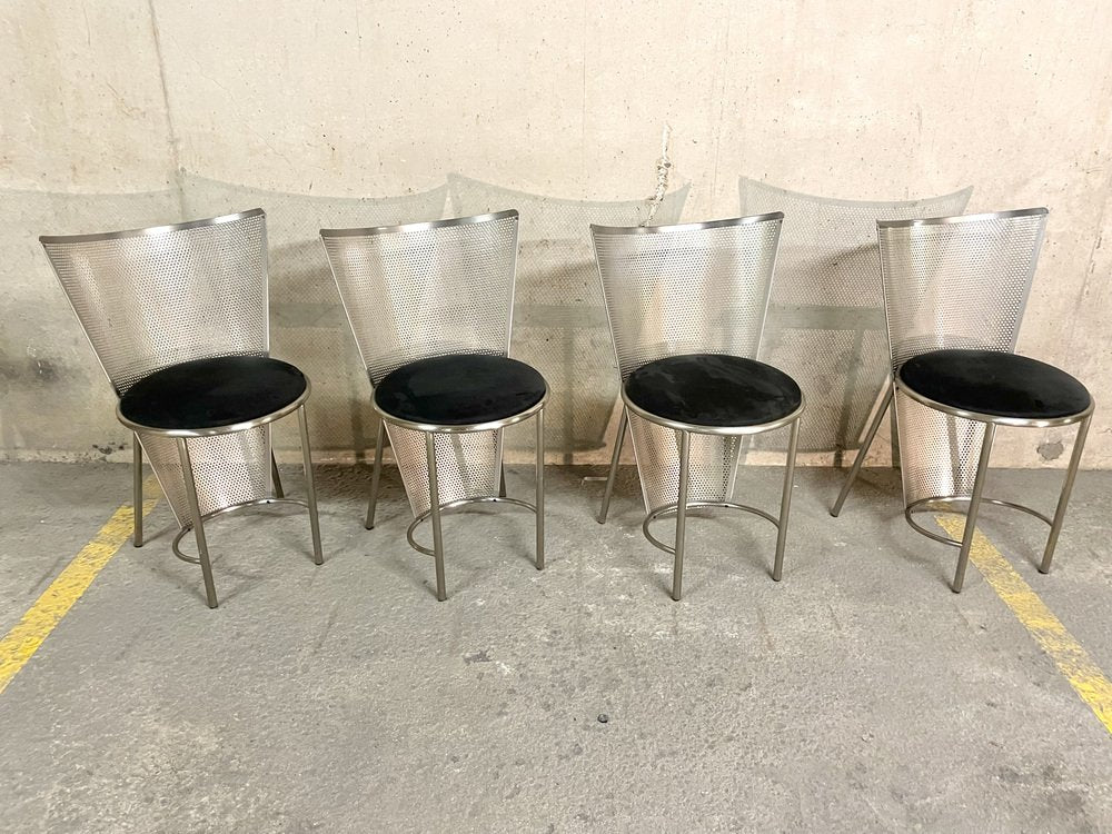 Sevilla Chairs by Frans Van Praet for Belgo Chrom, 1992, Set of 4