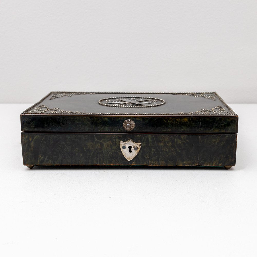 Sewing Box with Steel-Cut Decoration, 19th Century