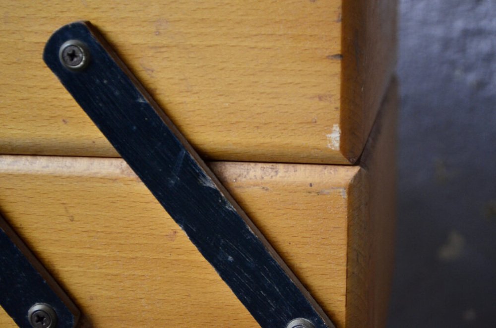 Sewing Cabinet with Compass Feet, 1950s