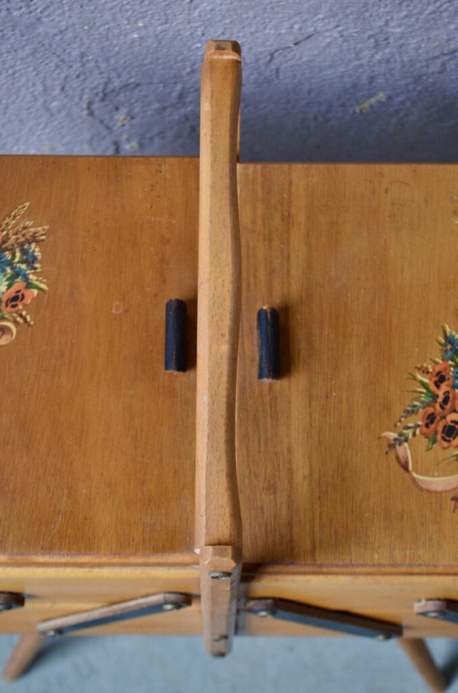 Sewing Cabinet with Compass Feet, 1950s